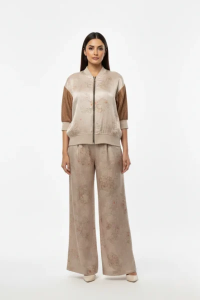 Warm Latte Cream Silk Co-ord